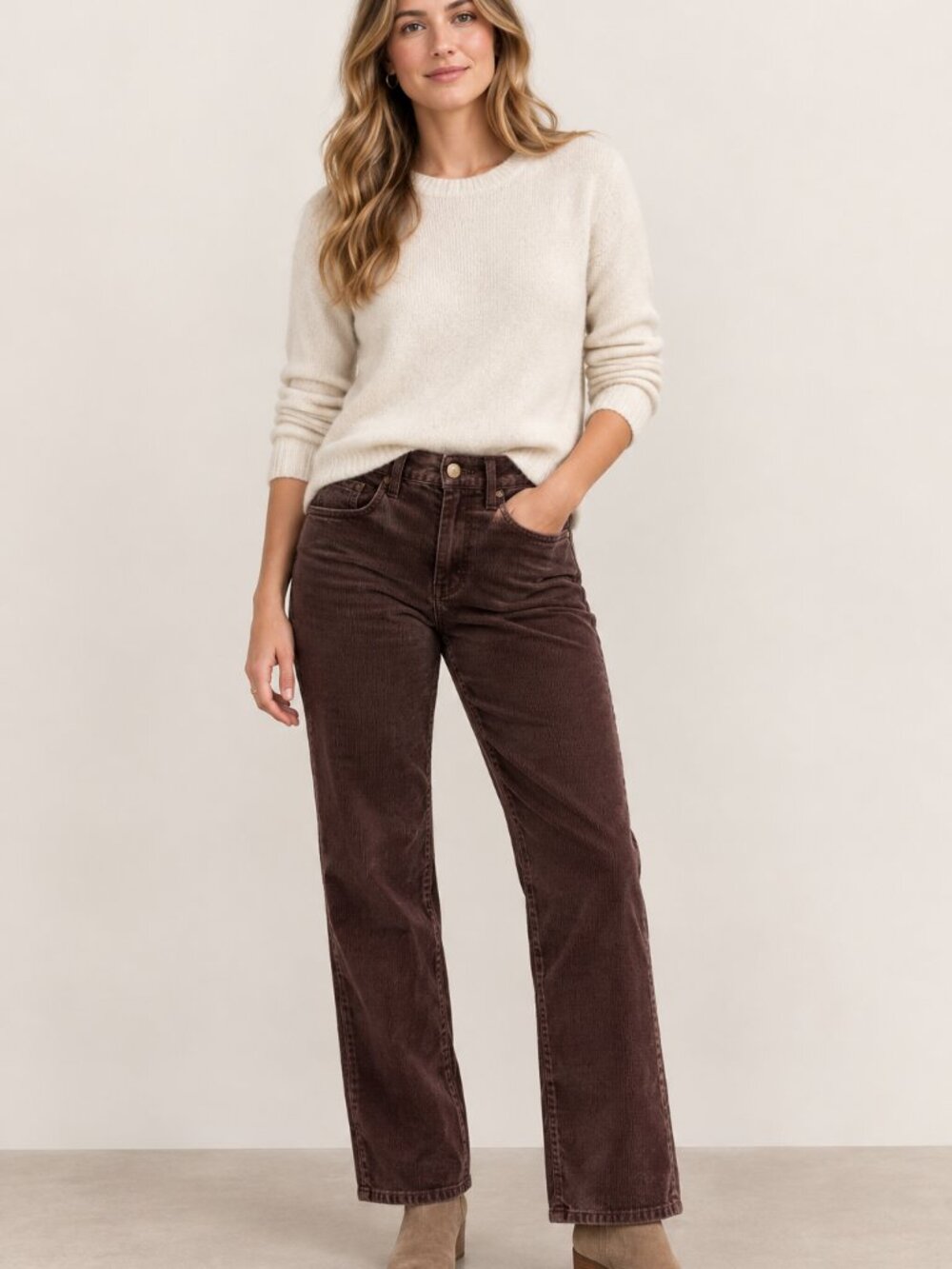 Pilcro Anthropologie Corduroy Pants Brown Size 28 Straight Leg